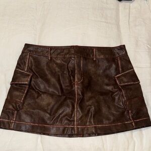 Princess Polly Dark Brown Mini Skirt